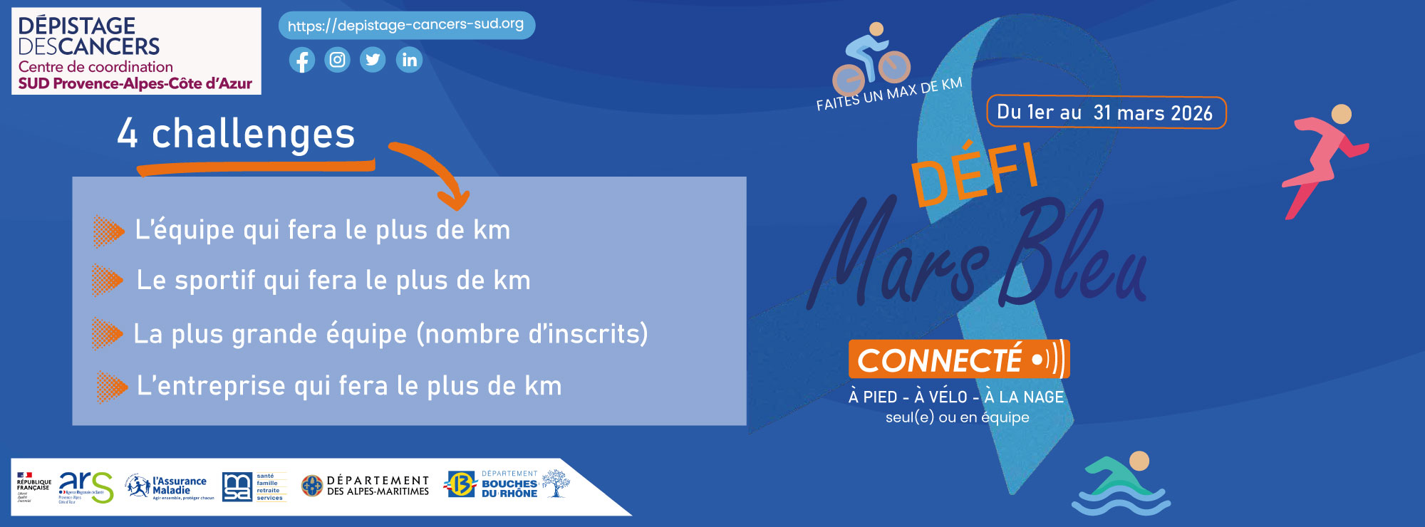 Ban MARS BLEU CONNECTE