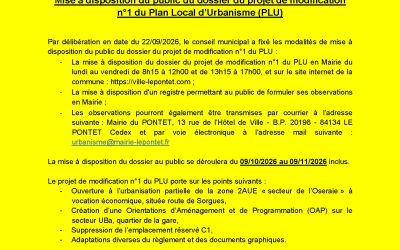 PROJET DE MODIFICATION N°1 DU PLAN LOCAL D’URBANISME